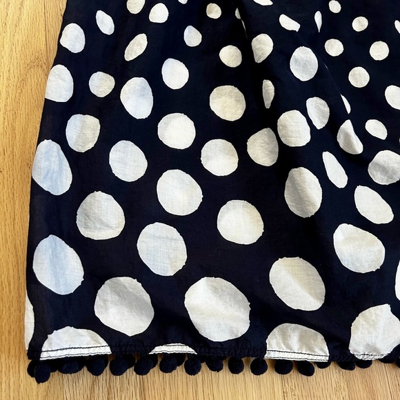 BODEN esmeralda beach kaftan pom pom navy white polka dot size 16 - Picture 6 of 10